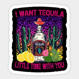 Tequila Little Time Retro Sticker